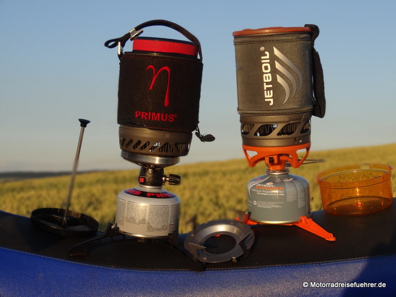 Kochertest Primus Eta Lite, MSR Whisperlite universal und Karrimor